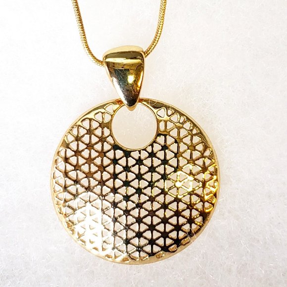2 for 10$ Charter club Large disc pendant necklace - Picture 1 of 3
